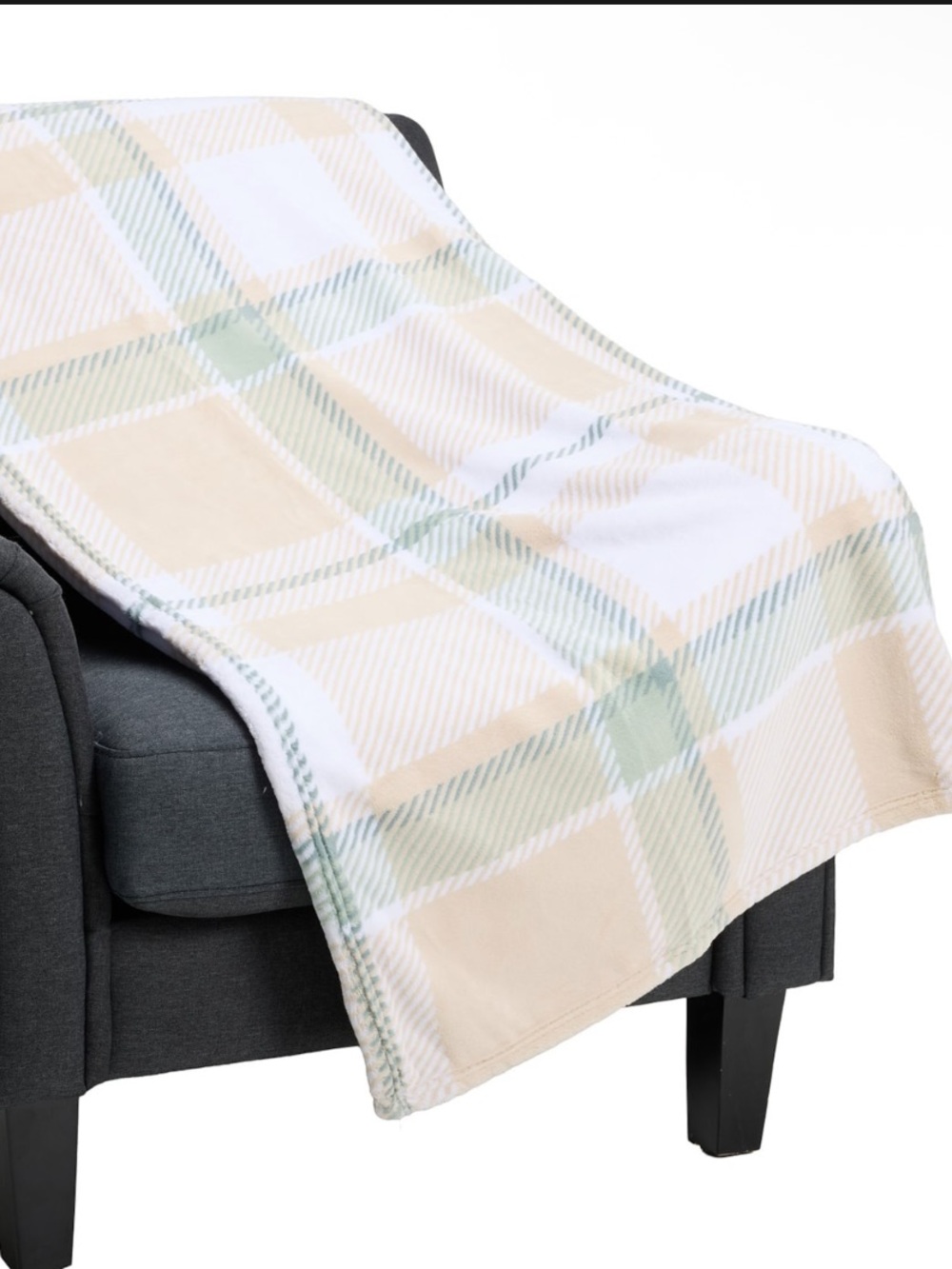 HUNTER Pinto Plaid Plush Throw Blanket - 450 gsm, 50x70"